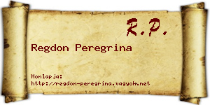 Regdon Peregrina névjegykártya